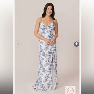 Revelry Bridesmaid Dress: Ember Chiffon Floral Print Dress